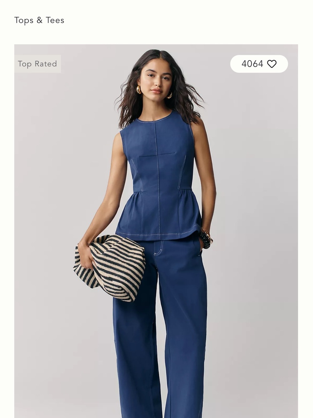 Anthropologie Wide-Leg Jumpsuit in Deep Blue
